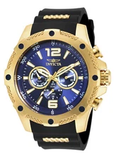 Invicta Men's I-Force Quartz Chronograph Blue Dial Silicone Watch 19659
