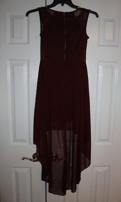 Target Xhilaration maroon high low dress xs extra small | eBay