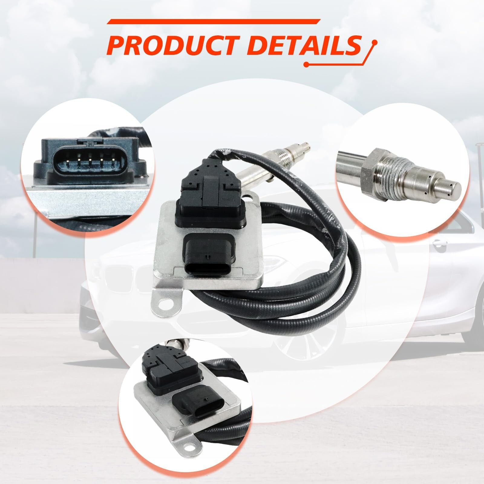 8982465062 NOx Sensor, Compatible with Isuzu NPR NQR NPR-HD NPR-XD4HK1 4JJ1 E...