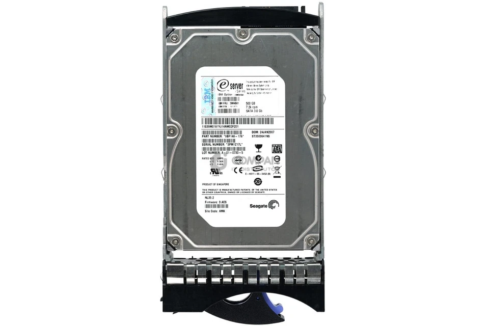 39M4561 IBM HDD 500GB 7.2K SATA 3G 3.5 LFF HOT-SWAP FOR DS3000 EXP3000 - Image 3 of 4