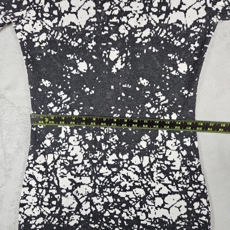 Worthington женщин темно серый, белый водолазка свитер миди платье короткий Slv Sz L  - Изображение 4 из 4