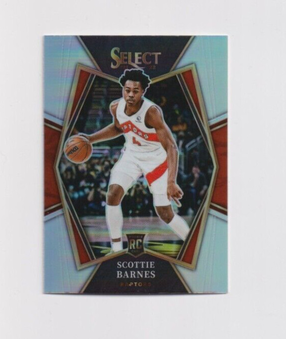 2021-22 Panini Select SILVER PRIZM # 111 Scottie Barnes TORONTO RAPTORS RC