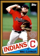 Mike Clevinger 2020 Topps 1985 35th Anniversary Series 2 5x7 Gold #85TB-14 /10 I