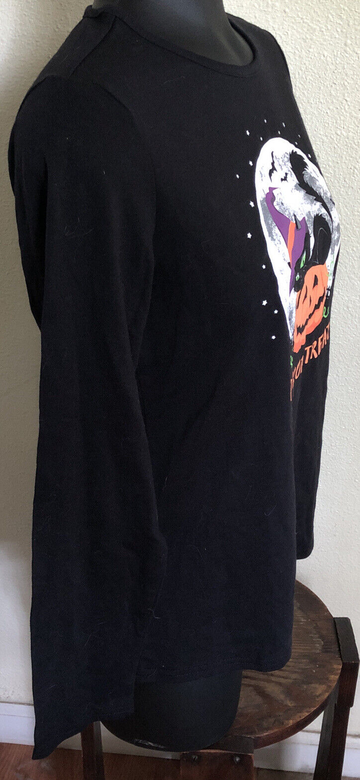 Women’s BASIC EDITIONS Black Halloween Cat & Jack… - image 7