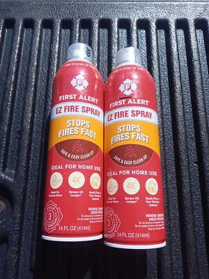 First Alert EZ Fire Spray, Extinguishing Aerosol Spray, Pack of 2