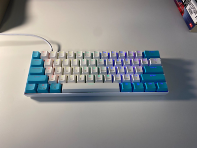 Surmen GS61 Mechanical Gaming Keyboard, White And Blue Theme | eBay