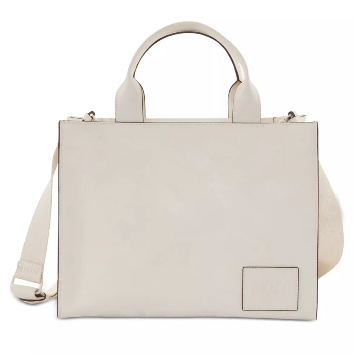 Dkny Hadlee Medium Printed Camo Leather Tote White