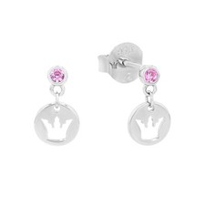 Prinzessin Lillifee Children Earrings Silver Zirconia Crown 2038743
