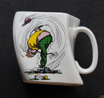 Vintage Golf Mug Golf Gifts Inc 1991 Humor Funny Result of Overswing