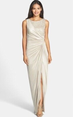 knee length dresses for ladies Jersey Metallic Combo Short Dress In Black Gold-Black/Gold / Regular / 0 main image 1