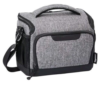 Amazon Basics Compact Camera Shoulder Bag for SLR/DSLR w/ Waterproof Rain Cover