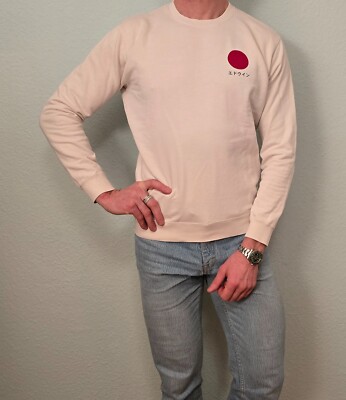 Edwin Japanese Sun Sweatshirt Pullover Pulli Weiß Baumwolle Gr. M