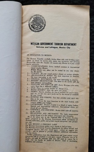 MEXICO Vintage Travel Guides - 1960's Mexico Airline Holiday Guides B.O.A.C. - Picture 16 of 18