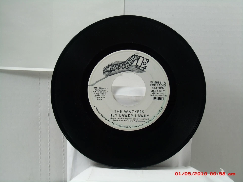 THE WACKERS -(45)-RADIO STATION COPY - HEY LAWDY LAWDY (STEREO) / MONO  -  1972 - Image 2 of 2