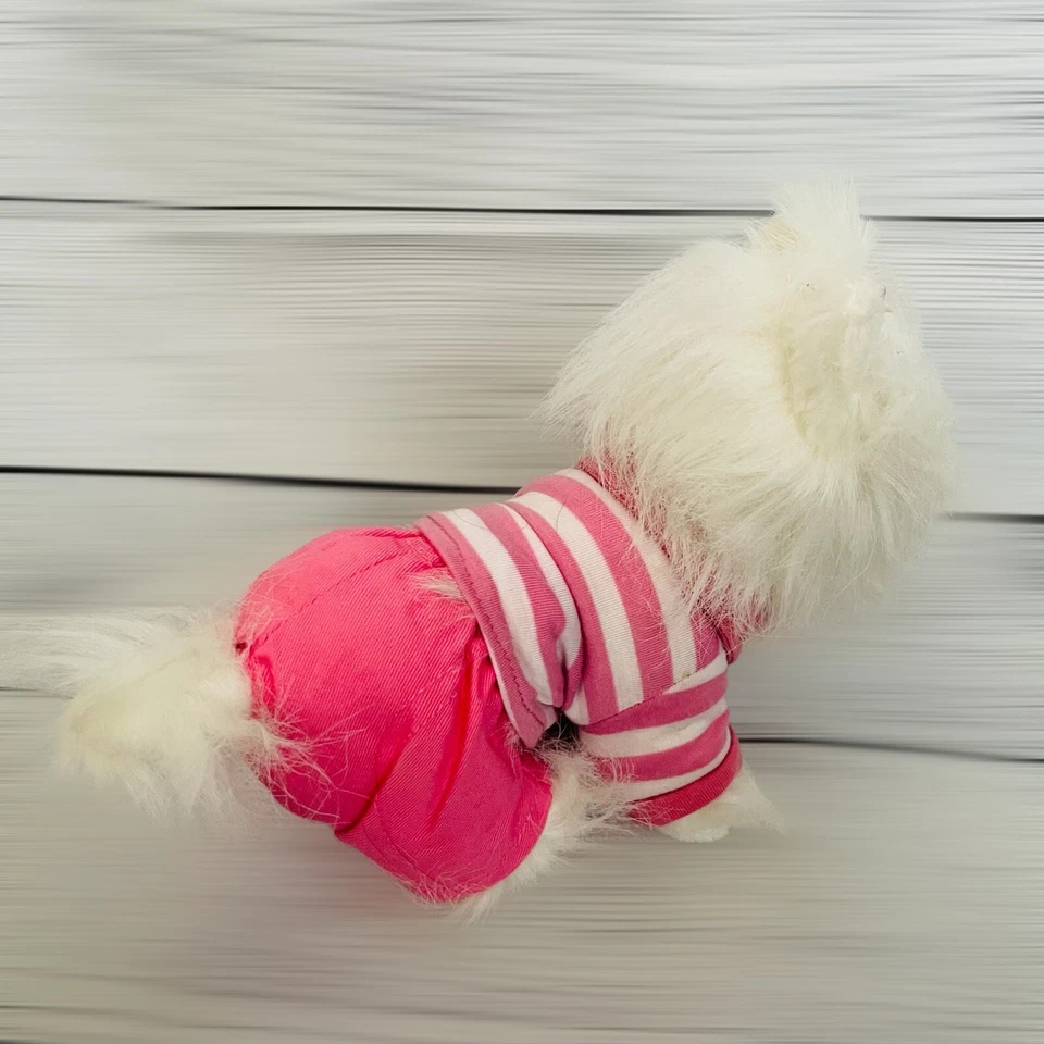 Ganz Webkinz Lil Kinz YORKIE 7" Plush DOG White Stuffed Animal Outfit No Code - Image 2 of 4