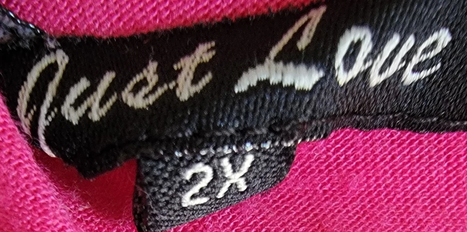 Camisa cárdigan blusa Just Love para mujer talla 2X rosa Foto 2 de 4