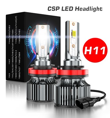 H11 LED Headlight Bulbs 6000K White Low Beam For Chrysler Pacifica 2017-2021