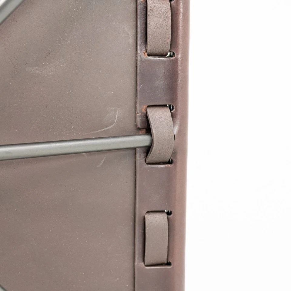 Gratz Industries TG-19 Ottoman in Dark Brown Leather w/ Blackened Frame Laverne - Image 3 of 4