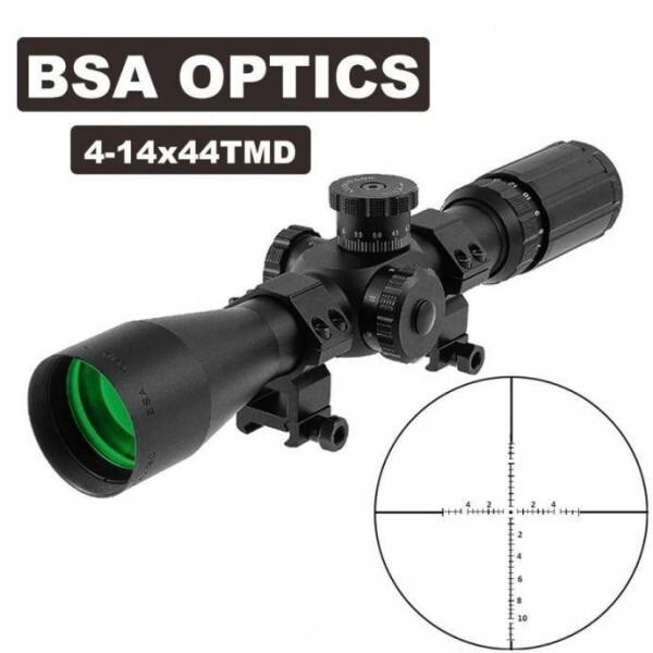 Lunette de tir BSA TMD 4-14x44 FFP pour le tir tactique de précision