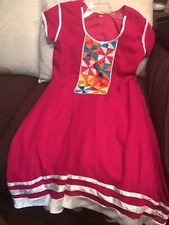 Pink Size M Short Sleeve Kurta Anarkali Style From India