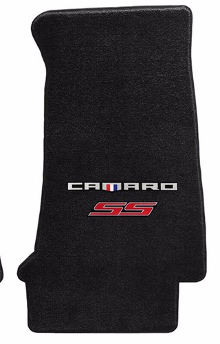 NEW Black Floor Mats For 2016-2024 Camaro - 4-Piece Set With Embroidered Red SS Logo 3 thumbnail image