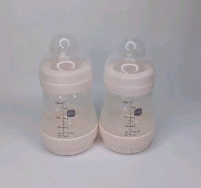 MAM Easy Start Anti-Colic 2 Bottles 5 oz Baby Essentials Slow Flow Easy Start