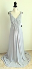 Weddington Way NWT Light Gray Formal Evening Gown Dress, Size 4, Bust 36