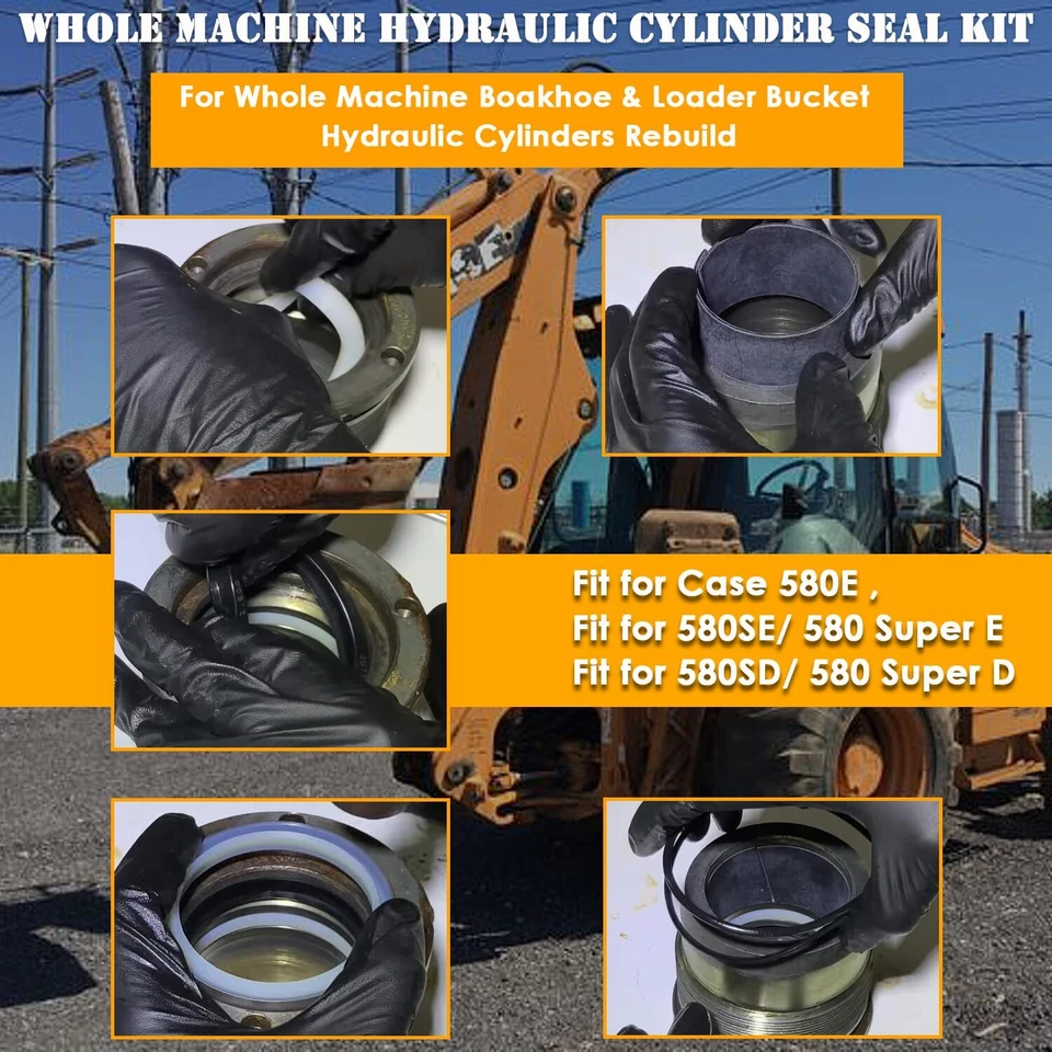 Whole Machine Hydraulic Cylinder Seal kit for Case 580E 580SD 580SE 1543265C1 - Image 2 of 4