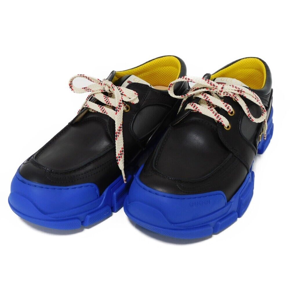 Gucci Boatrec 10 Web Logo Dad Calf Black Blue Low Cut Gucci Boatrec 10 Web Logo Dad Calf Black Blue Low Cut