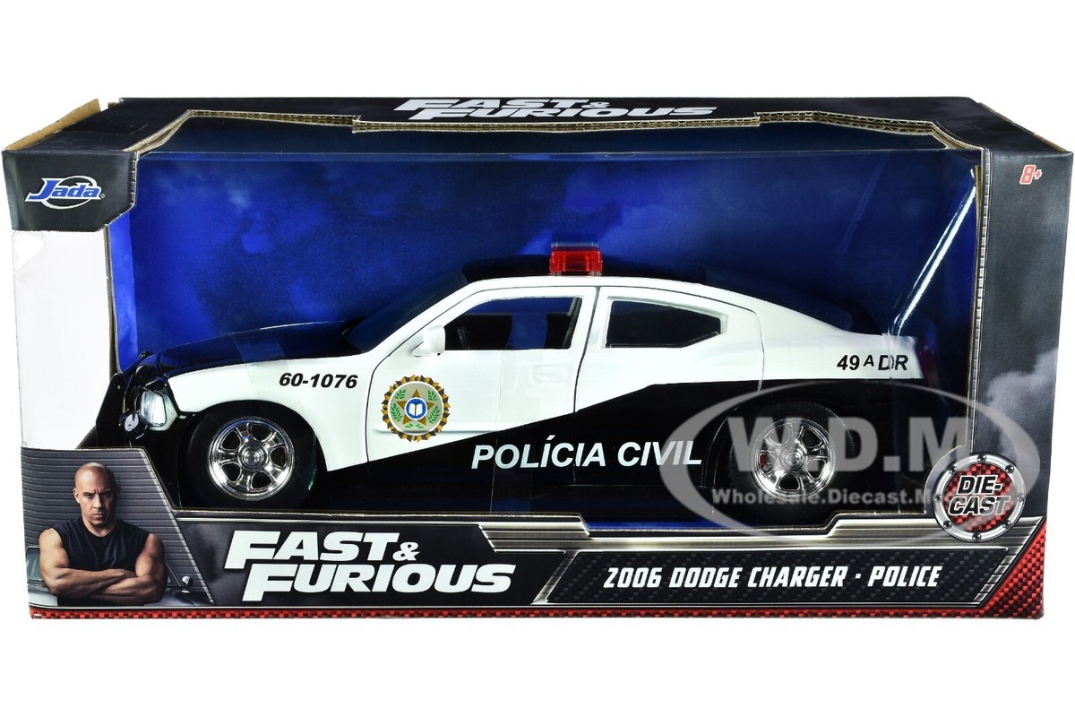Fast & Furious 2006 Dodge Charger Police 1:24 Scale Jada 253203079