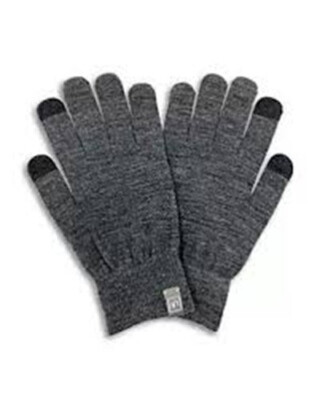 FOWNES BROTHERS Men's PROTX2 Charcoal Gray Antimicrobial Knit Gloves OSFM