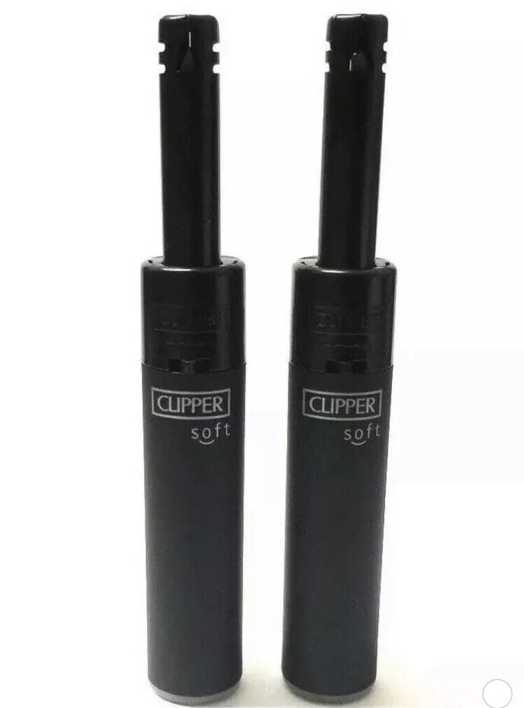 Black Soft Touch Refillable Gas Lighters Candle Lighter Clipper Lighter