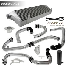 Front Mount Intercooler Kit For Subaru Impreza Wrx Sti Ej20 Ej25 08-14 Bolt On