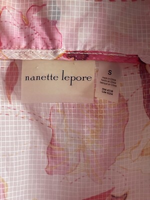 Nanette Lepore Full Zip Windbreaker Jacket Women S Vintage Floral