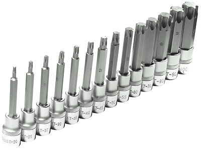 Torx Steckschlüssel Satz 1/2'' Stecknuss T20 - T100 Schrauben Steck Nuss Nusssatz