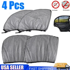 4Pcs Universal Car Side Window Sun Shade Sunshade Cover Visor Mesh Screen Shield