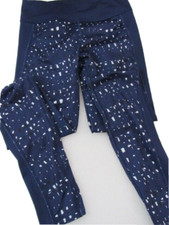 Under Armour Logo Sz XS Activewear Blue Geometric Yoga Pants Leggings