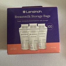 Lansinoh Breastmilk Storage Bags, 100 Count, Baby Essentials, Fast Freeze  Thaw