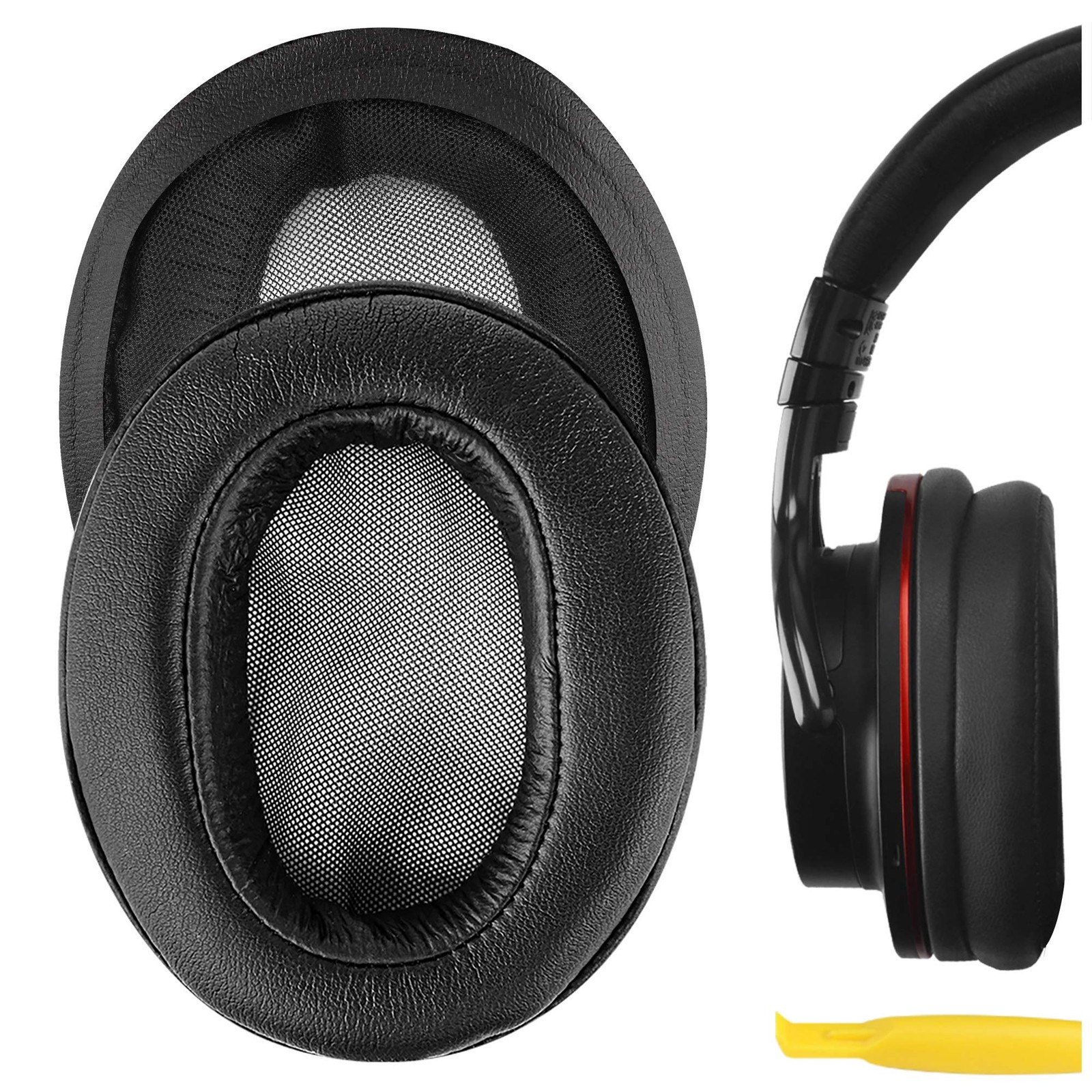 Geekria Replacement Ear Pads for Sony MDR-1ABT, MDR-1RBT, MDR-1RNC Black