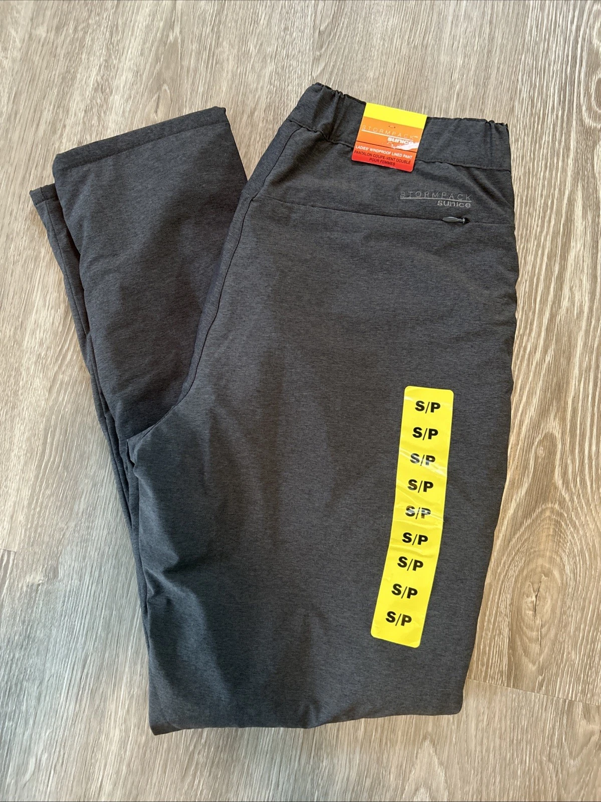 Women’s Sunice Stormpack Golf Rain Hike Pant Small Fleece-Lined Small Grey Nylon