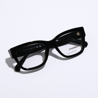CHANEL Rectangle Shape Cell Frame Full Rim Coco Mark CC Mark Logo
