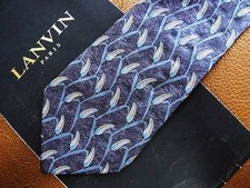 LANVIN Luxury Necktie Tie Ties Mens Unisex ALL SILK 100 Multicolor Gorgeous L133