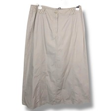 Vintage Size 8 White Stag Khaki Beige Skirt Aline Midi 90s Y2K Classic Neutral