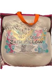 "hi" Peach Layne Comfort Cloud White Bath Pillow - Soft, Supportive Spa Cushion