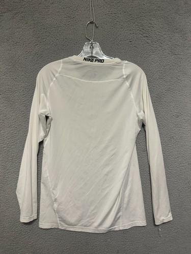Men's Nike Pro Training Fitted Shirt Size Small Long Sleeve White 838081-100 - Picture 4 of 5
