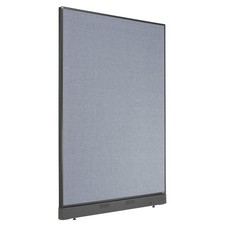 48-1/4"W x 64"H Non-Electric Office Partition Panel with Raceway Blue