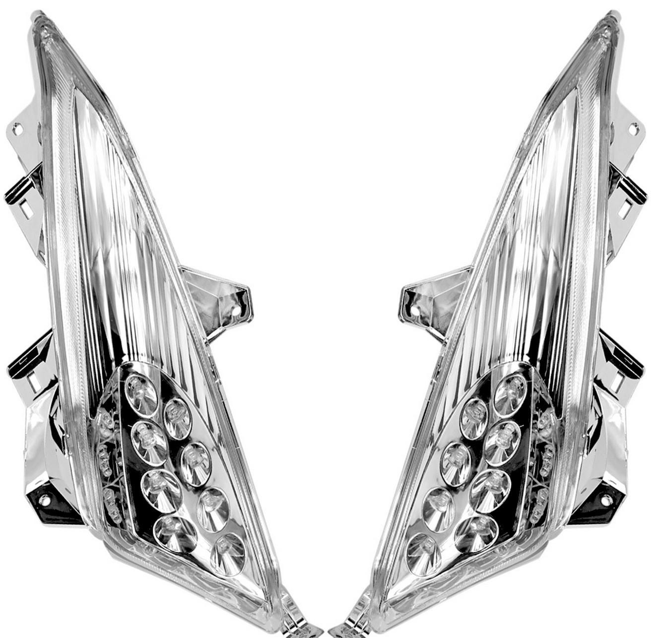 Clignotants LED TMAX 500 RB Max homologués noirs pour face avant de maxiscooter