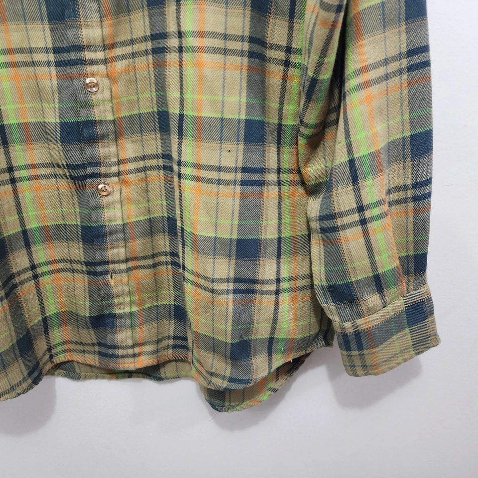 Franela Técnica Cuadrangular Verde Cuadros Secado Rápido Bolsillo Botón Frontal Para Hombre L Foto 3 de 4