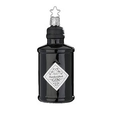 Inge Glas Handcrafted Gin 10175S022 German Glass Christmas Ornament in Gift Box