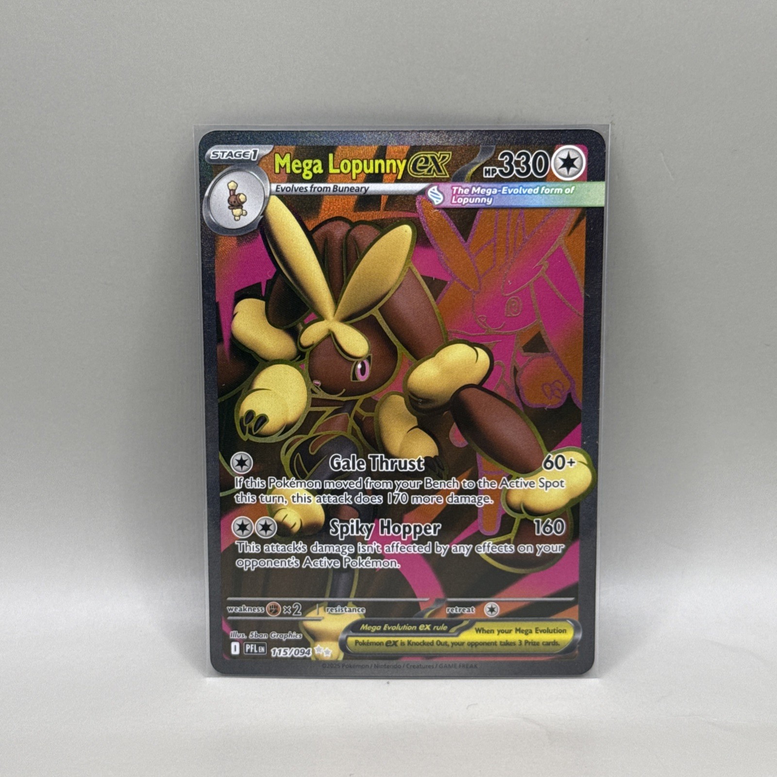 Mega Lopunny ex 115/094 Phantasmal Flames Full Art Ultra Rare Pokemon Card NM